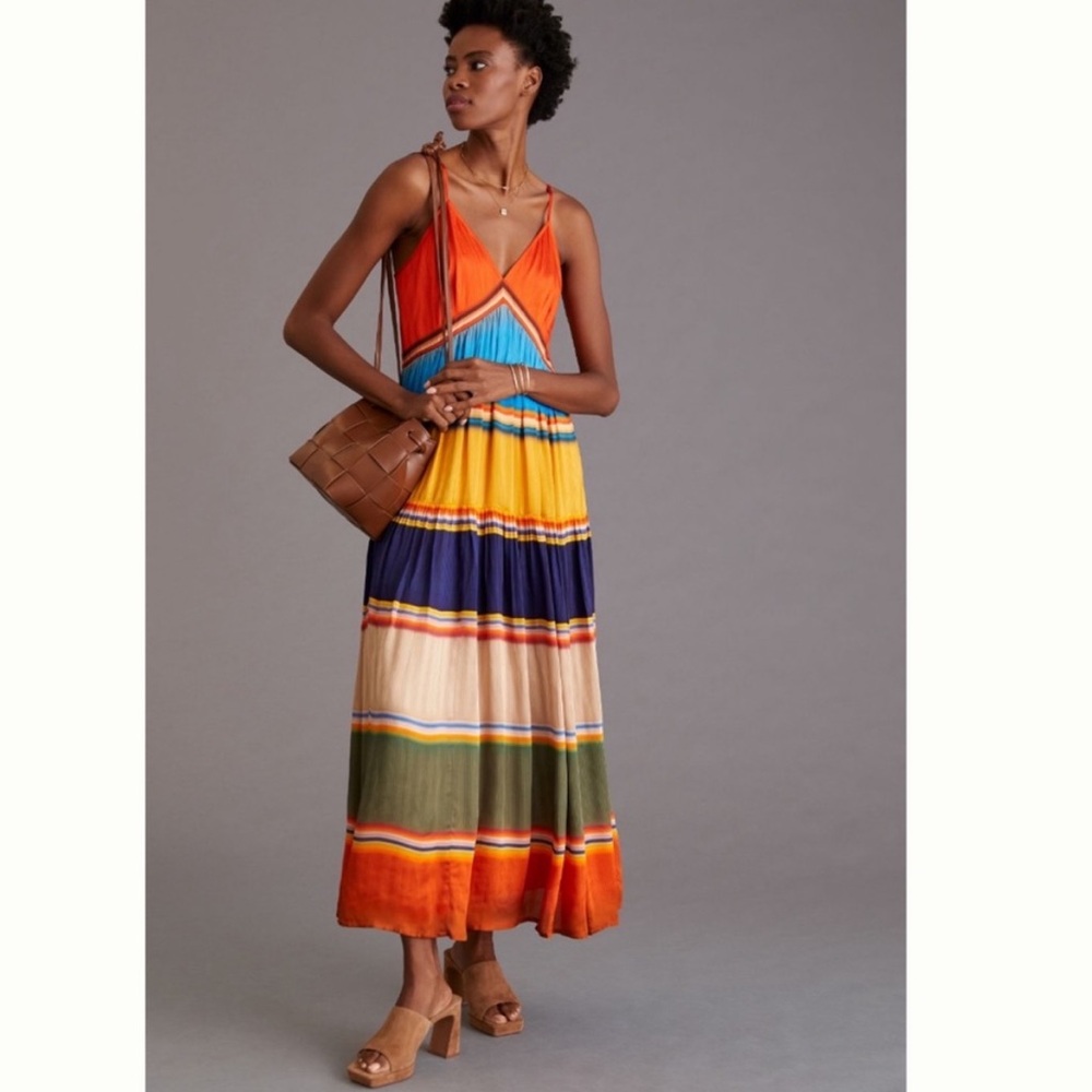 Anthropologie Stripe Sundress maxi